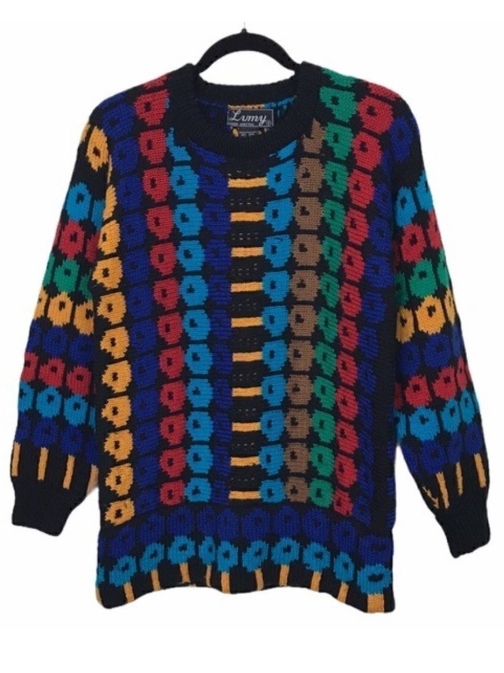 Vintage Lumy 100% Wool Hand Knitted Sweater